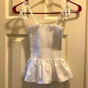 LOVE ADY Smocked Peplum Top
